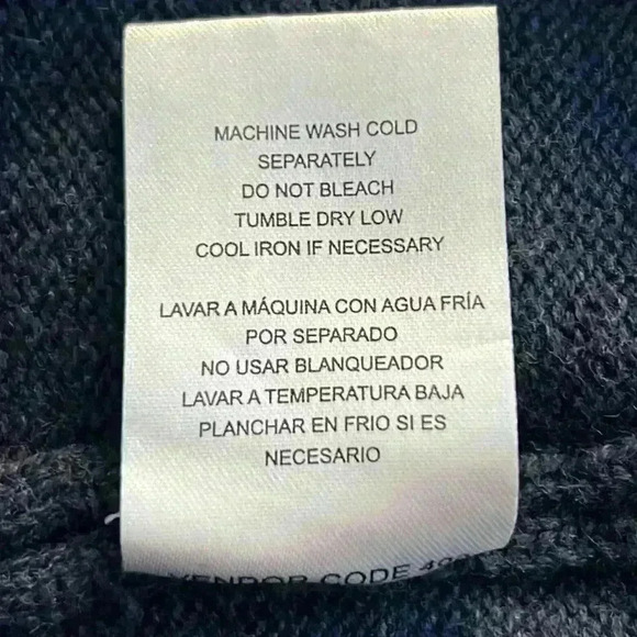 Tahari Men’s Sweater Sz XXL Navy 100% Cotton Long Sleeve Mock Neck Front 1/4 Zip - Picture 9 of 11